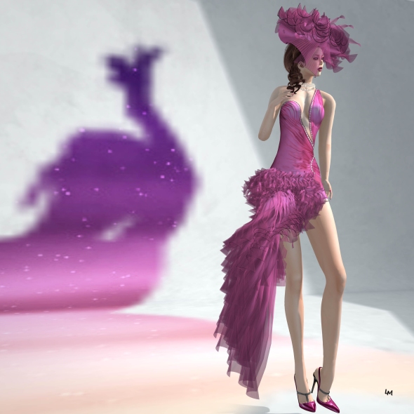 TD Chalice Dress with Appliers Pink